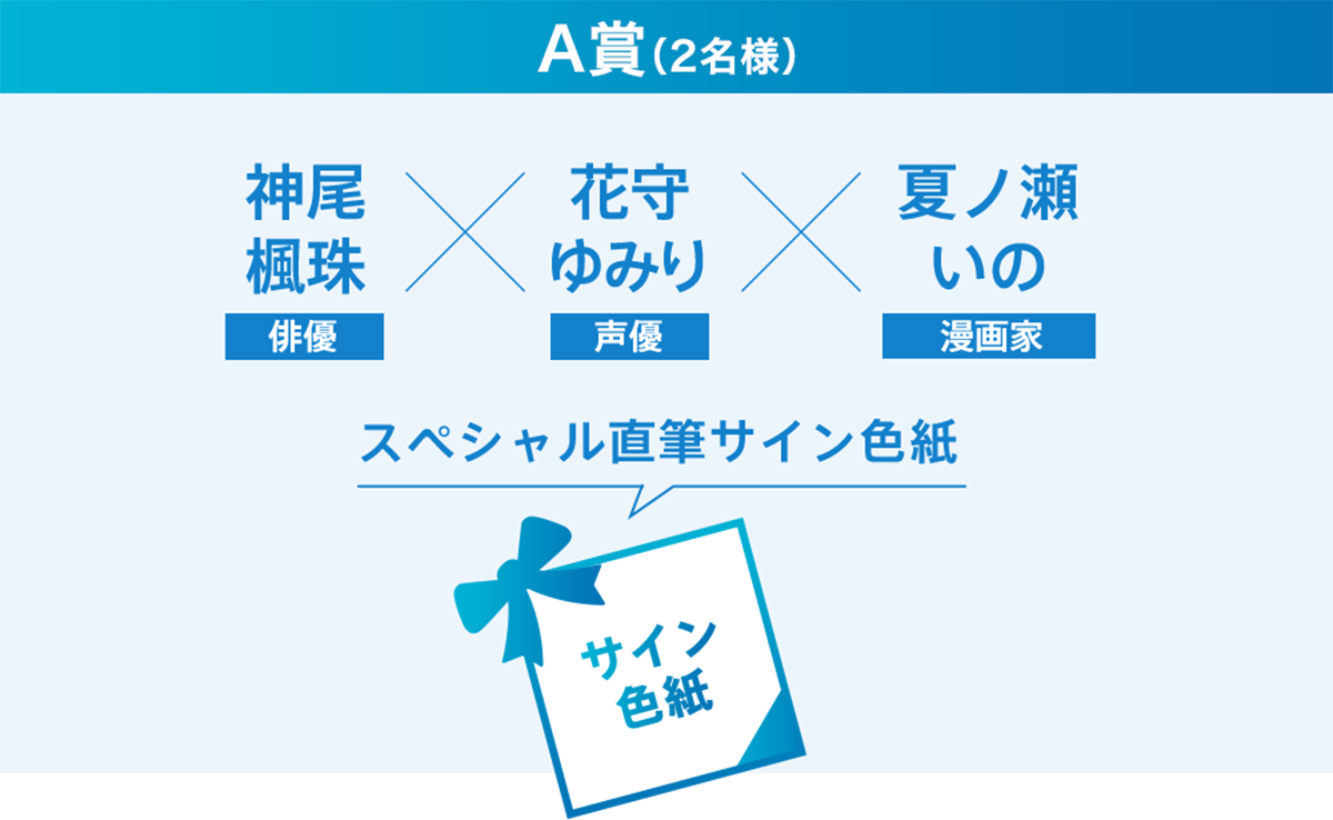 A賞 スペシャル直筆サイン色紙